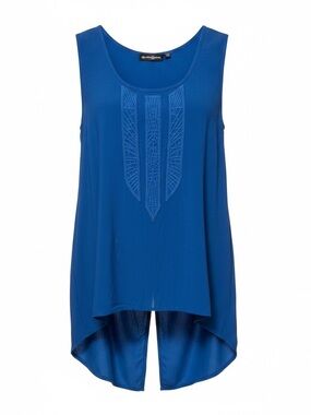 Versona Royal Blue Sleeveless High-Low Tank